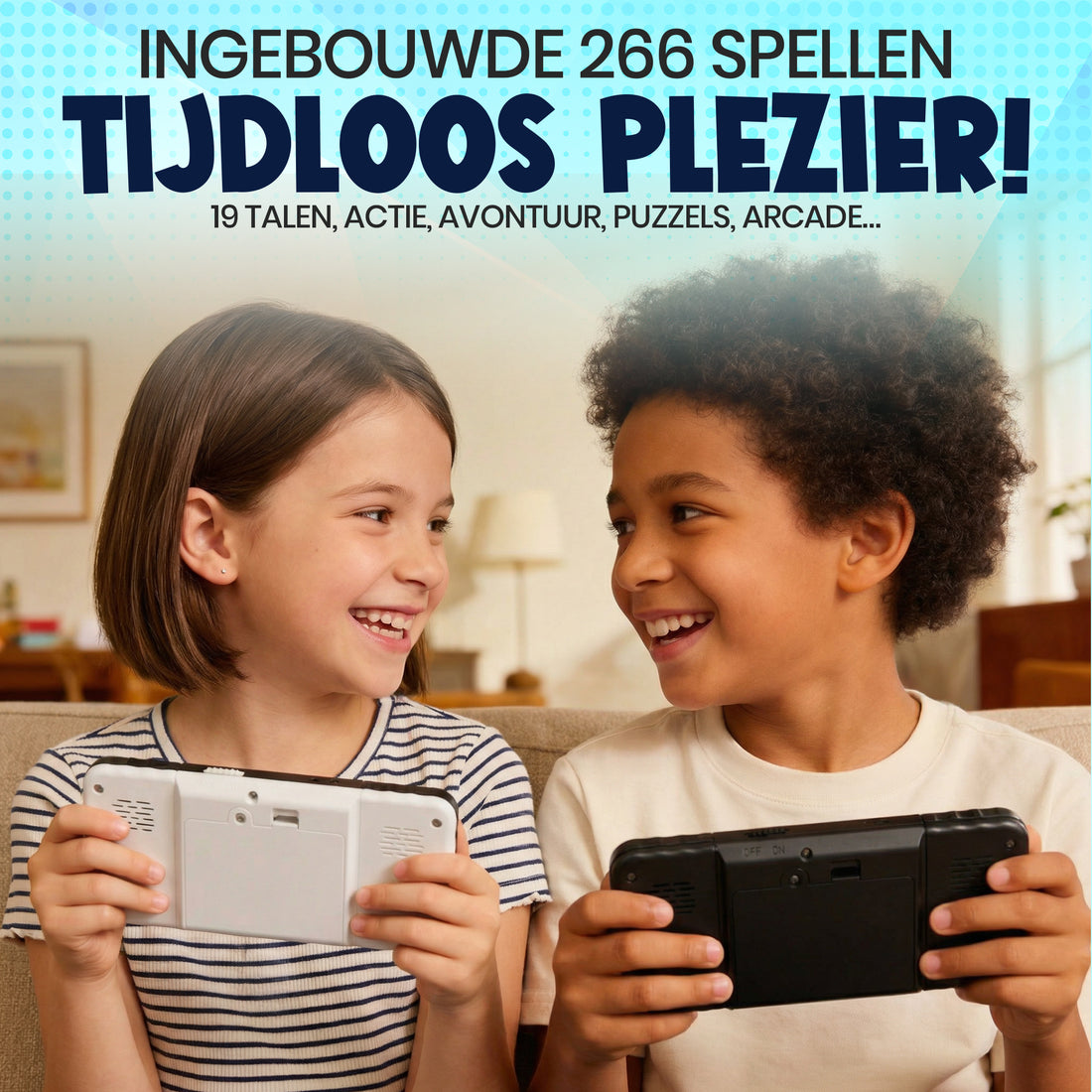 Retro Gameconsole voor Kinderen – 266 Games (Groen)