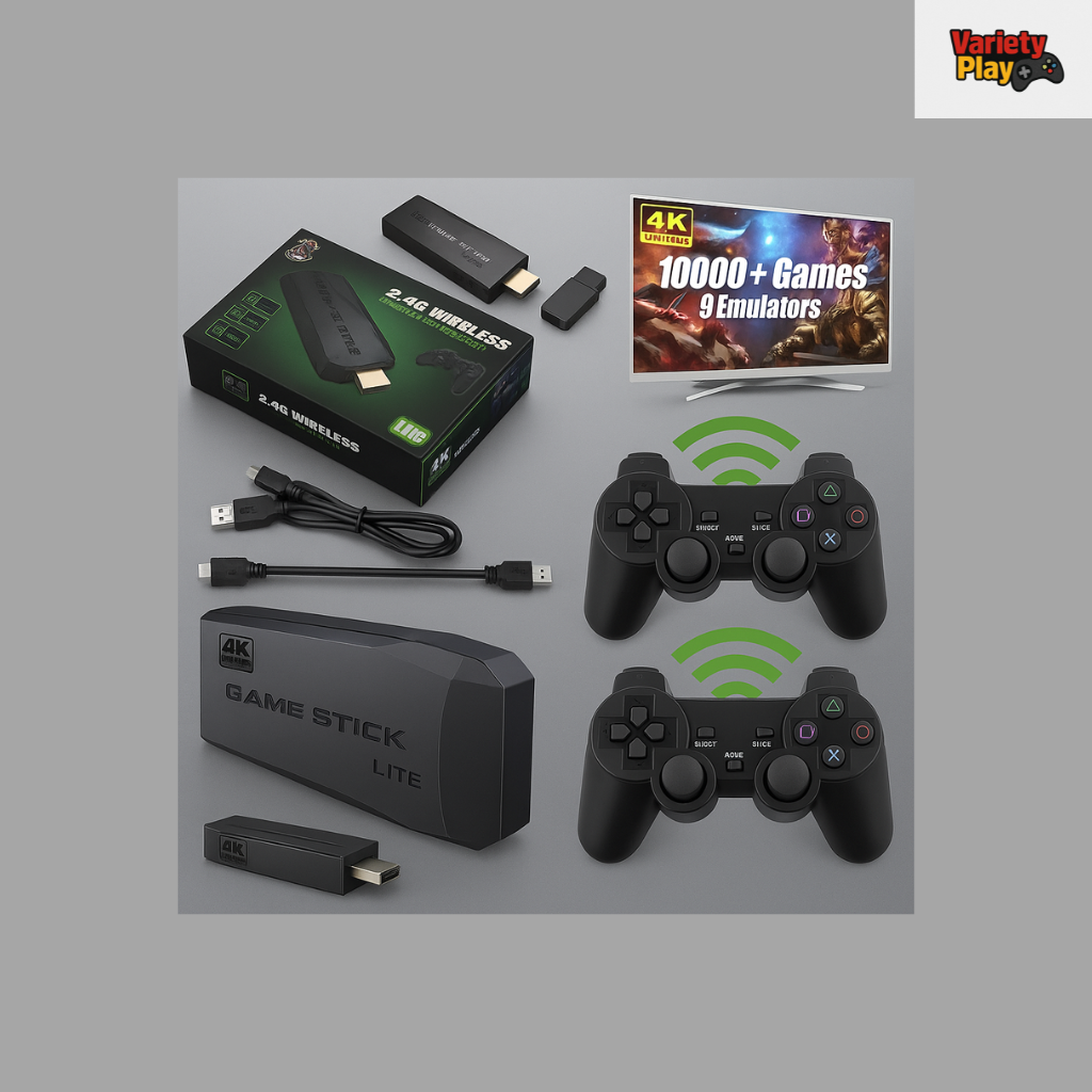 GameStick 4K – Tv Game Stick 10000 Games en 2 Controllers