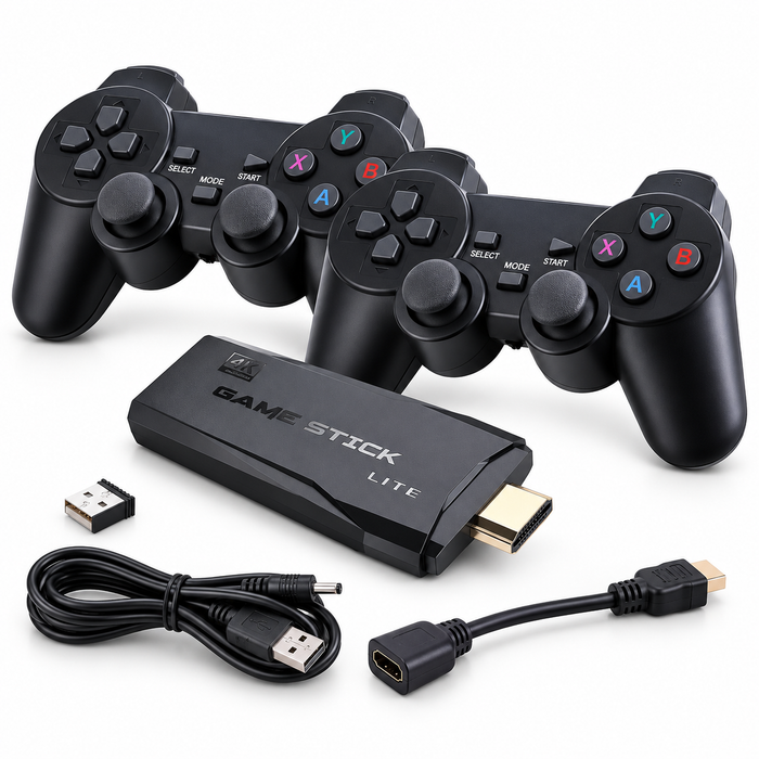 GameStick – TV Game Stick met 20.000 Games en 2 Draadloze Controllers